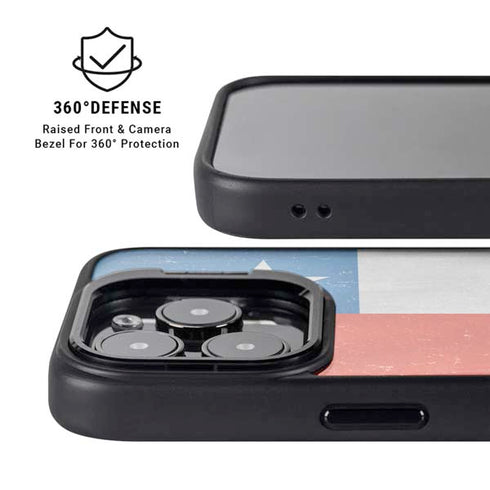 Chile Flag Distressed iPhone 16 Pro Kickstand Case